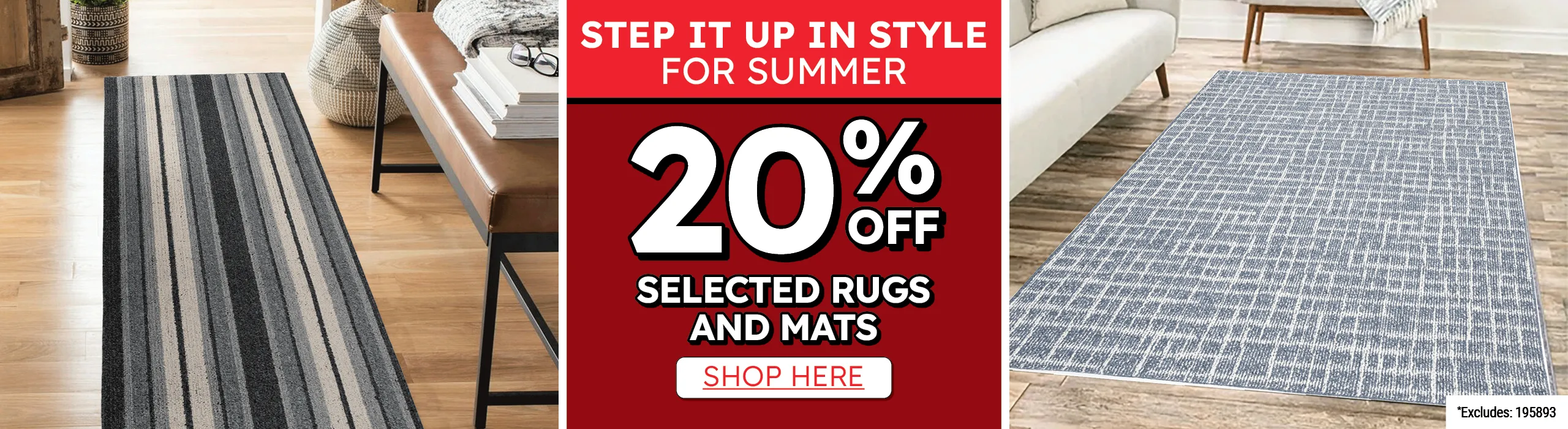 20% off selected rugs