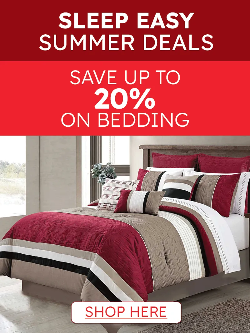 Up to 20% off bedding!