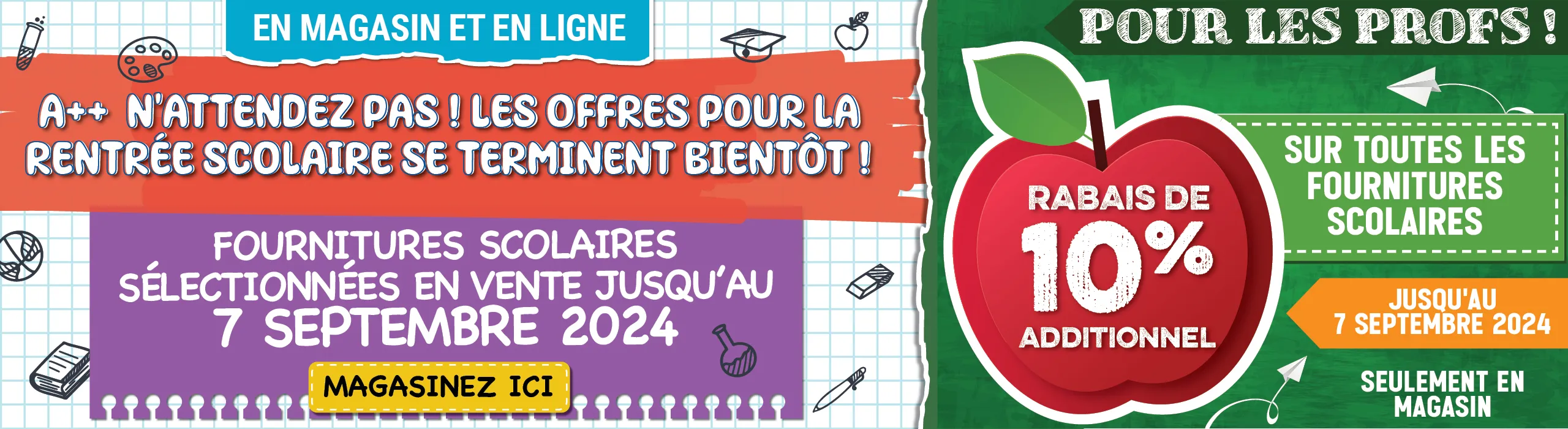 A++ En matière d'économies pour la rentrée scolaire