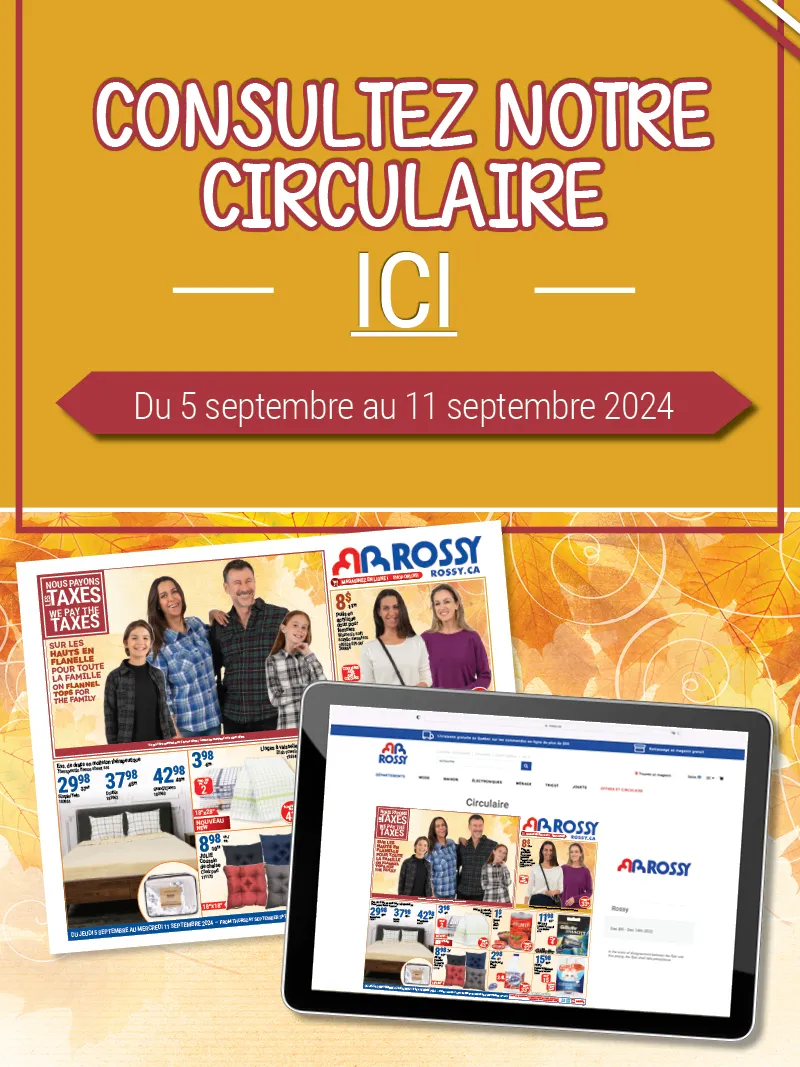 Consultez notre nouvelle circulaire ! Du 5 septembre au 11 septembre 2024