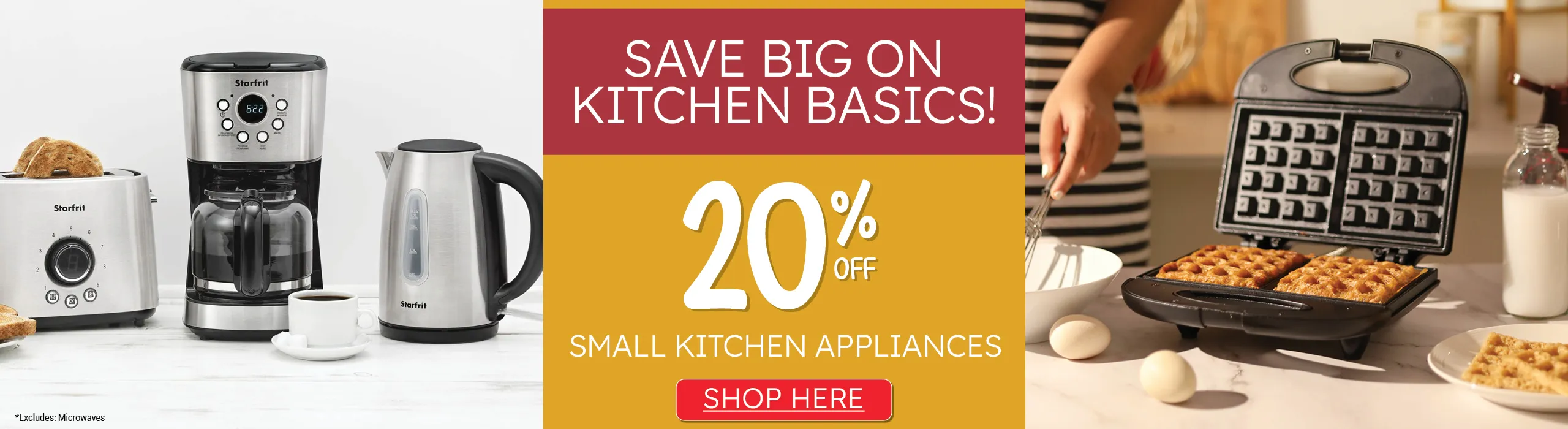 20% off small kitchen appliances