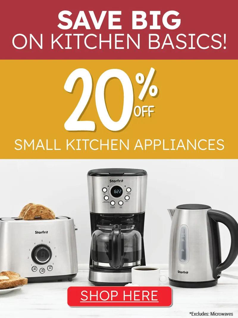 20% off small kitchen appliances