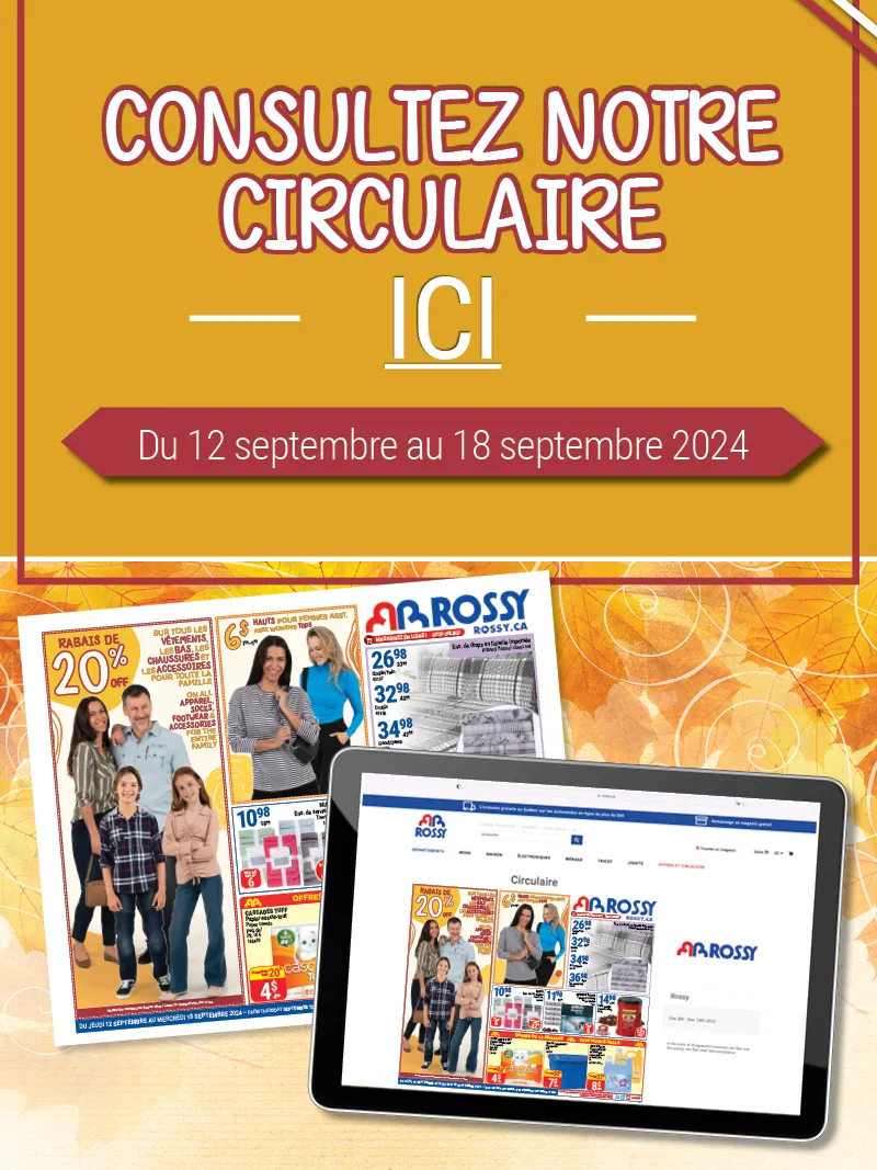 Consultez notre nouvelle circulaire ! Du 12 septembre au 18 septembre 2024