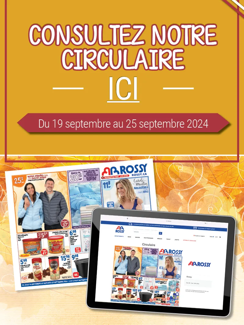 Consultez notre nouvelle circulaire ! Du 19 septembre au 25 septembre