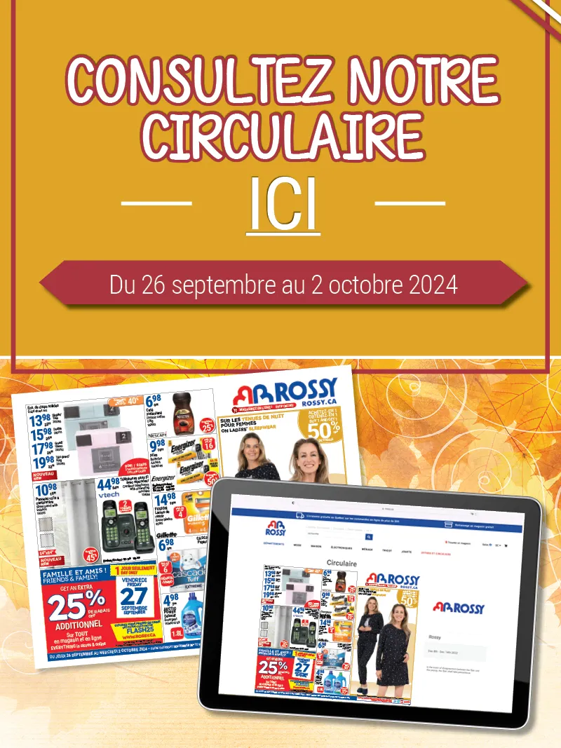 Consultez notre nouvelle circulaire ! Du 26 septembre au 02 octobre. 2024