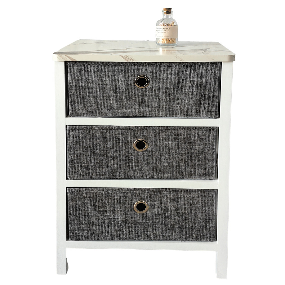 3-drawer foldable dresser storage unit