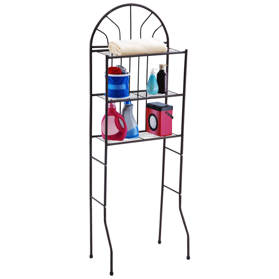 3 tier over-the-toilet bathroom shelving unit