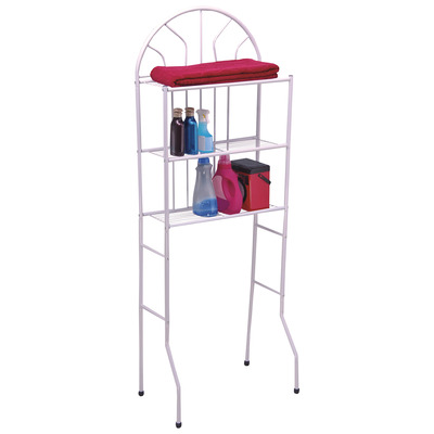4 tier over-the-toilet bathroom shelving unit