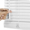 1" White cordless vinyl mini blinds - 54"x45" - 2