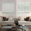 1" White cordless vinyl mini blinds - 54"x45" - 4