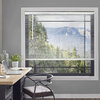 1" White cordless vinyl mini blinds - 60"x64"