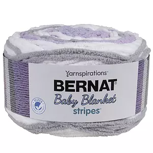 Bernat Baby Blanket Stripes Yarn-Violets