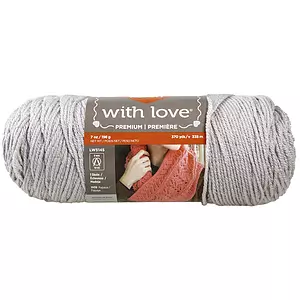 Red Heart With Love - Yarn, light grey. Colour: grey