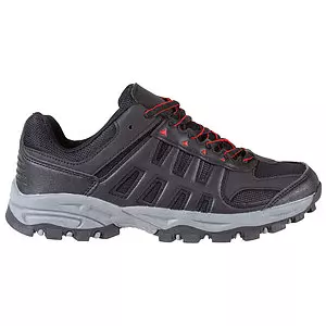 Men's lace-up, low-cut hiking shoes, size 7. Colour: black. Size: 7 | Rossy