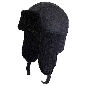 Bonnet côtelé en laine mélangée - Casquettes & Chapeaux Homme