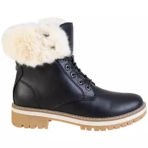 furry lace up boots