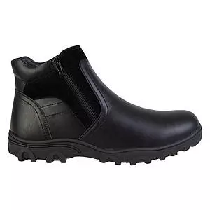 Men's high ankle boots with side zippers and crampons, black, size 8 ...