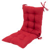 Coussins de chaise berçante à dossier haut - Rouge