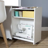 Sewing craft table with sliding storage drawer - 4