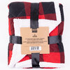 Oversized quilted throw with sherpa reverse, 50"x70" - Buffalo plaid - 3