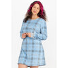 Charmour - Ultra soft microfleece nightgown - Blue plaid - 2