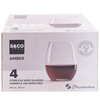 Pasabahce - Amber, stemless wine glasses, set of 4 - 3