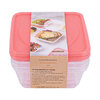 Square food containers, pk. of 3 - 570ml - 2