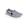 Women's low-top canvas slip-on sneakers, Houndstooth - 2