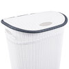 Plastic laundry hamper with black trim - 52L - 2