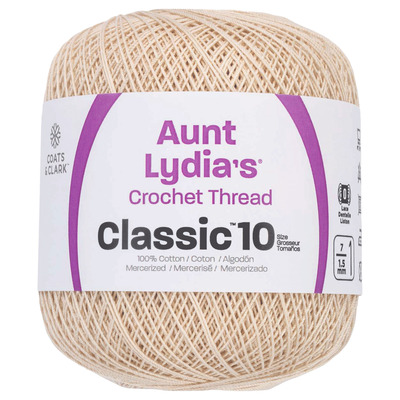 Aunt Lydia's Classic Crochet Thread Size 10 - Ecru