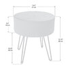 Round velvet footstool - 2