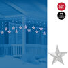 Danson - LED star icicle lights with clear cord - Clear, 96 lights