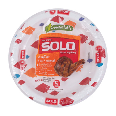 Solo 10 In. Heavy Duty Paper Plates 22 Pk.