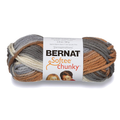 Bernat Softee Chunky Yarn Grey Ragg