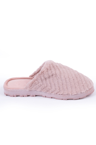 Hot Sale Green Rose Pink Hairy fur Slippers Woman Winter Home