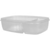 2 compartment food container with lid and utensils - 1.375L - 3