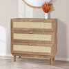 3- drawer woven rattan dresser - 2