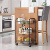 3-tier black trolley with wheels - 3