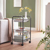 3-tier black trolley with wheels - 4