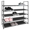 5-tier stackable metal shoe rack - 20 pairs- Black - 2