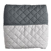 Reversible quilted armchair protector - Charcoal / Silver - 2