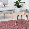 GEORGE Collection - Red argyle rug, 3'x4' - 2