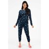 Silky velour jogger PJ set - Midnight sky stars - 2