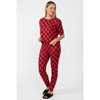 Charmour - Ultra soft hacci knit PJ set - Festive red plaid - 3