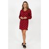 Charmour - Ultra soft hacci knit sleepshirt - Festive red plaid - 3