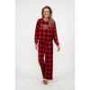 Charmour - Hacci knit PJ set - Buffalo check - "Let's get cozy"