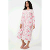 Charmour - Long micropolar robe - Pink floral - 2