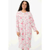 Charmour - Long micropolar robe - Pink floral - 3