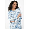 Charmour - Robe de chambre longue en micropolaire - Fleuri bleu - 3