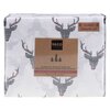 Premium ultra soft printed sheet set - Plaid Deer Shield - 2